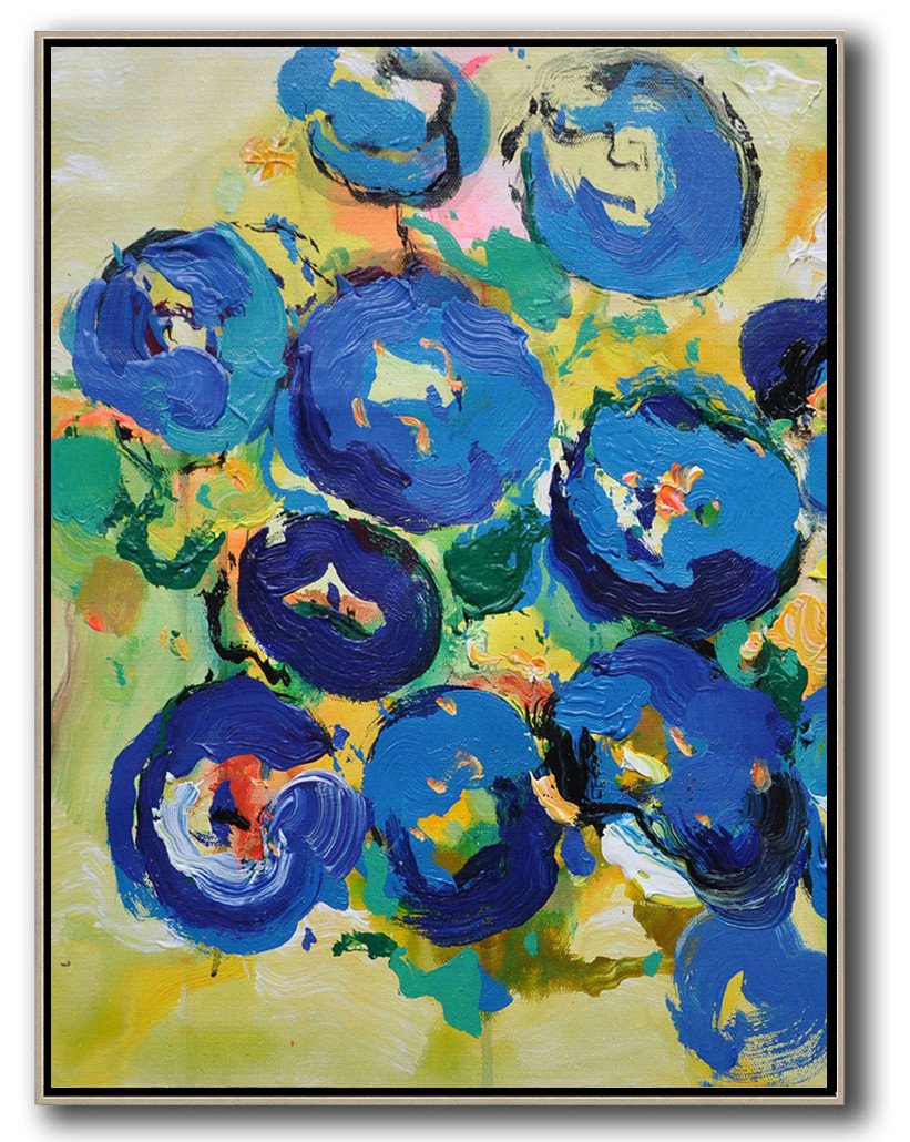 Palette Knife Abstract Flower Art #L14B - Click Image to Close
